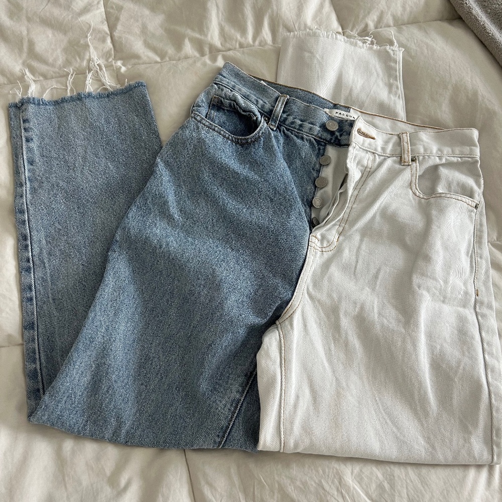 PacSun Two-toned High Rise Straight Jeans